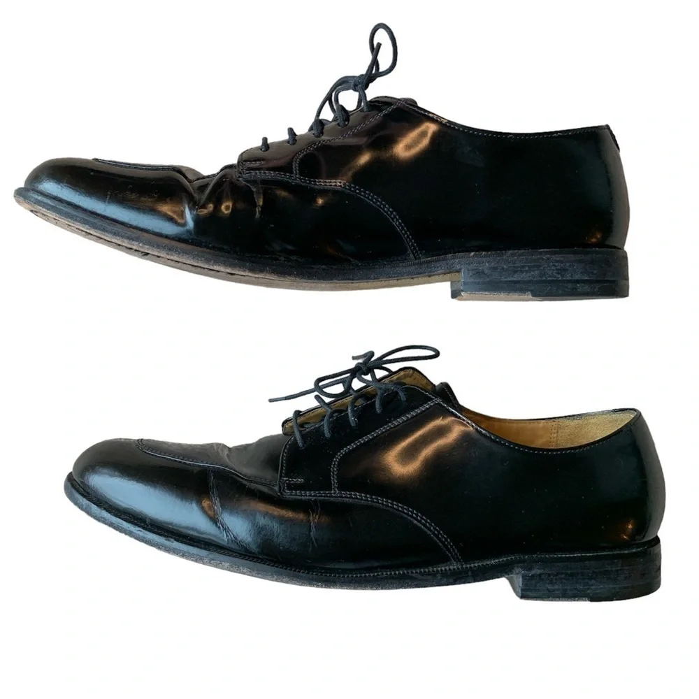 Cole Haan Men's Black Leather Split Toe Oxford Shoes